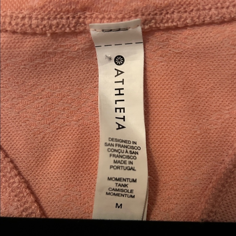 Athleta Coral Momentum Tank Top size medium - Picture 2 of 3